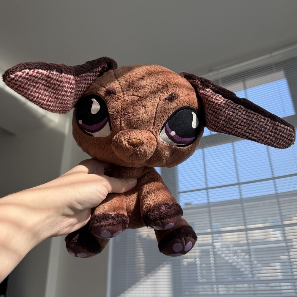 Hasbro Littlest Pet Shop LPS Dachshund 8" Stuffed Plush Puppy Dog 2007